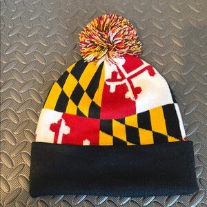 Maryland Flag Unisex Pom-Pom Beanie